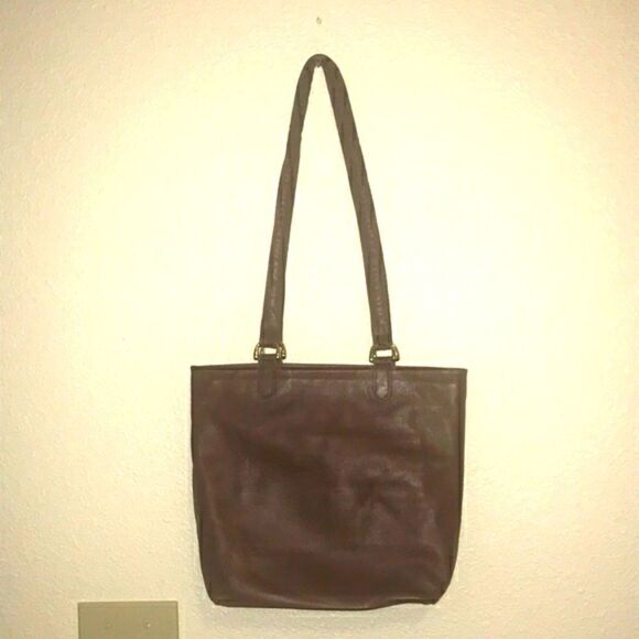 SAS MADE IN U.S.A CLASSIC VINTAGE LEATHER BROWN WOMEN BAG - Picture 1 of 10